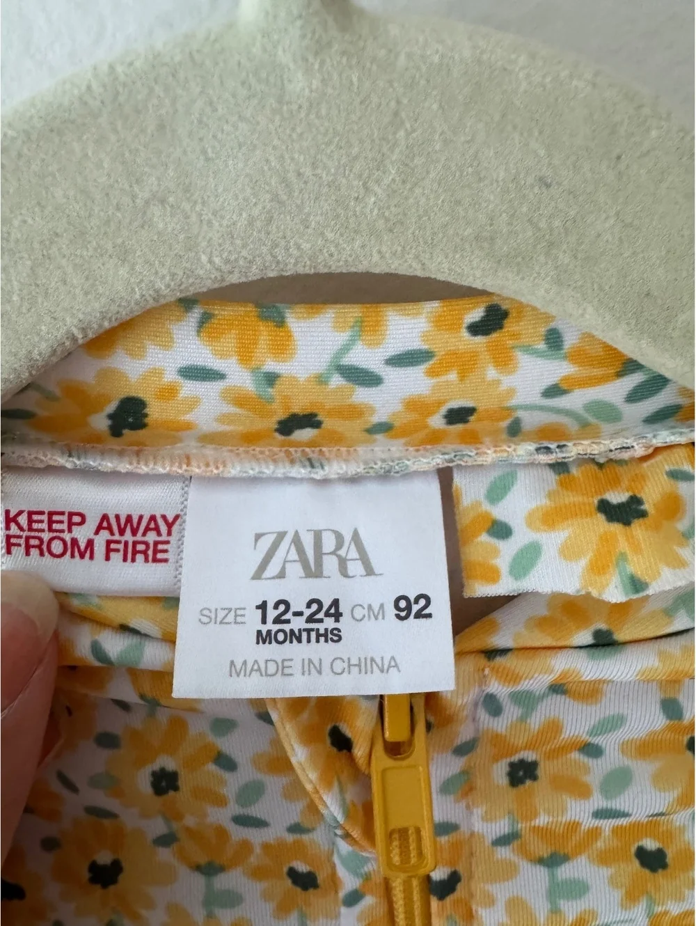 Zara Sunflower 12/24 month one piece swimsuit